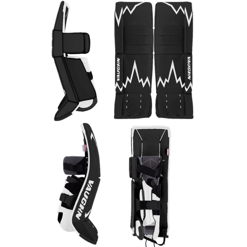 Vaughn Velocity Pro Carbon Iceberg Leg Pads - Custom Design Black/White Inspiration