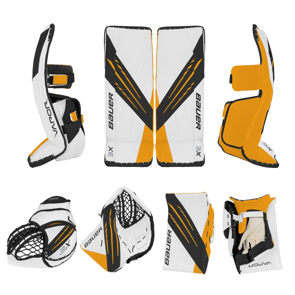 Bauer Vapor 3X Goalie Equipment - Custom Design - Senior Boston Inspiration