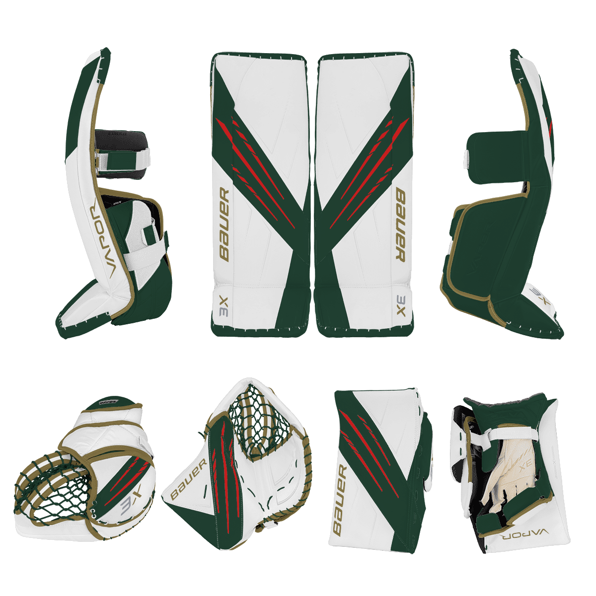 Bauer Vapor 3X Goalie Equipment - Custom Design - Intermediate Minnesota Inspiration