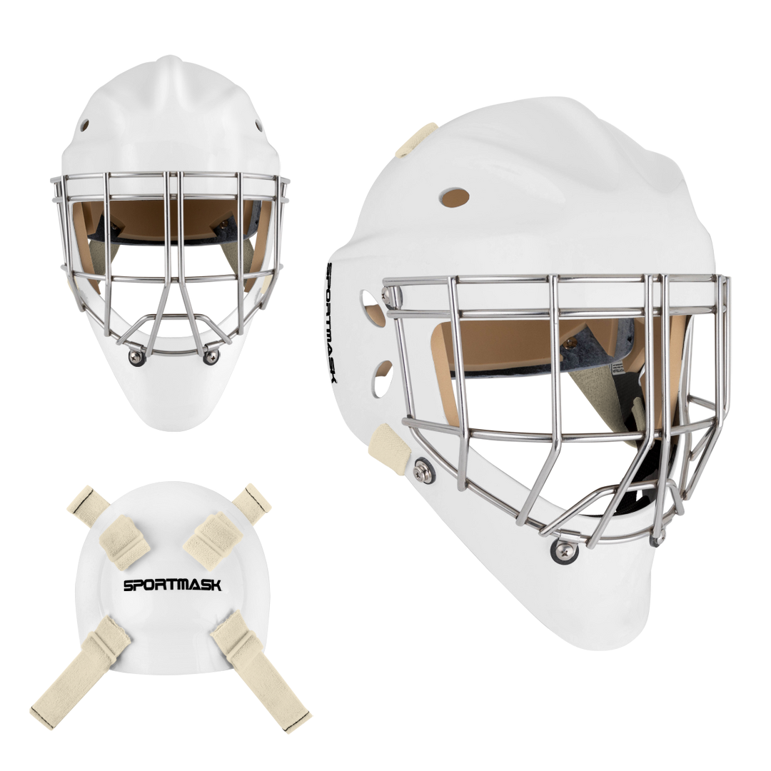 Sportmask Mage RS Non-Certified Goalie Mask - Custom Design - Senior White/Default Inspiration