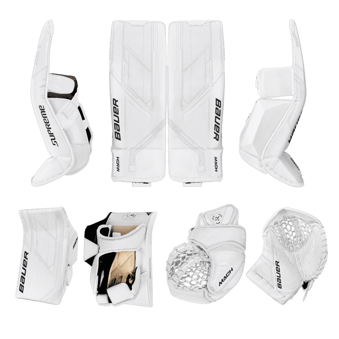Bauer Supreme Mach Goalie Equipment - Pro Custom - Custom Design - Senior White - Default Inspiration