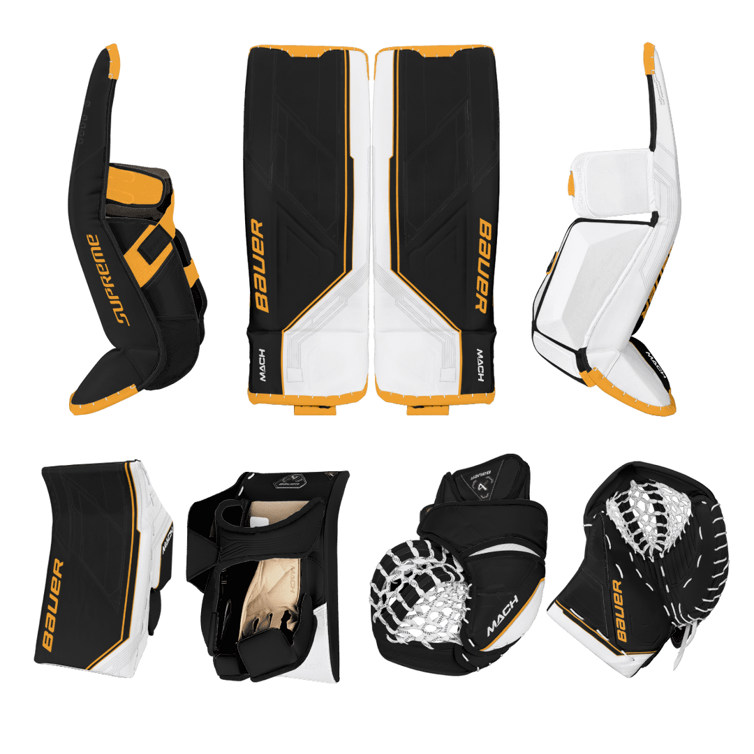 Bauer Supreme Mach Goalie Equipment - Pro Custom - Custom Design - Senior Boston Inspiration
