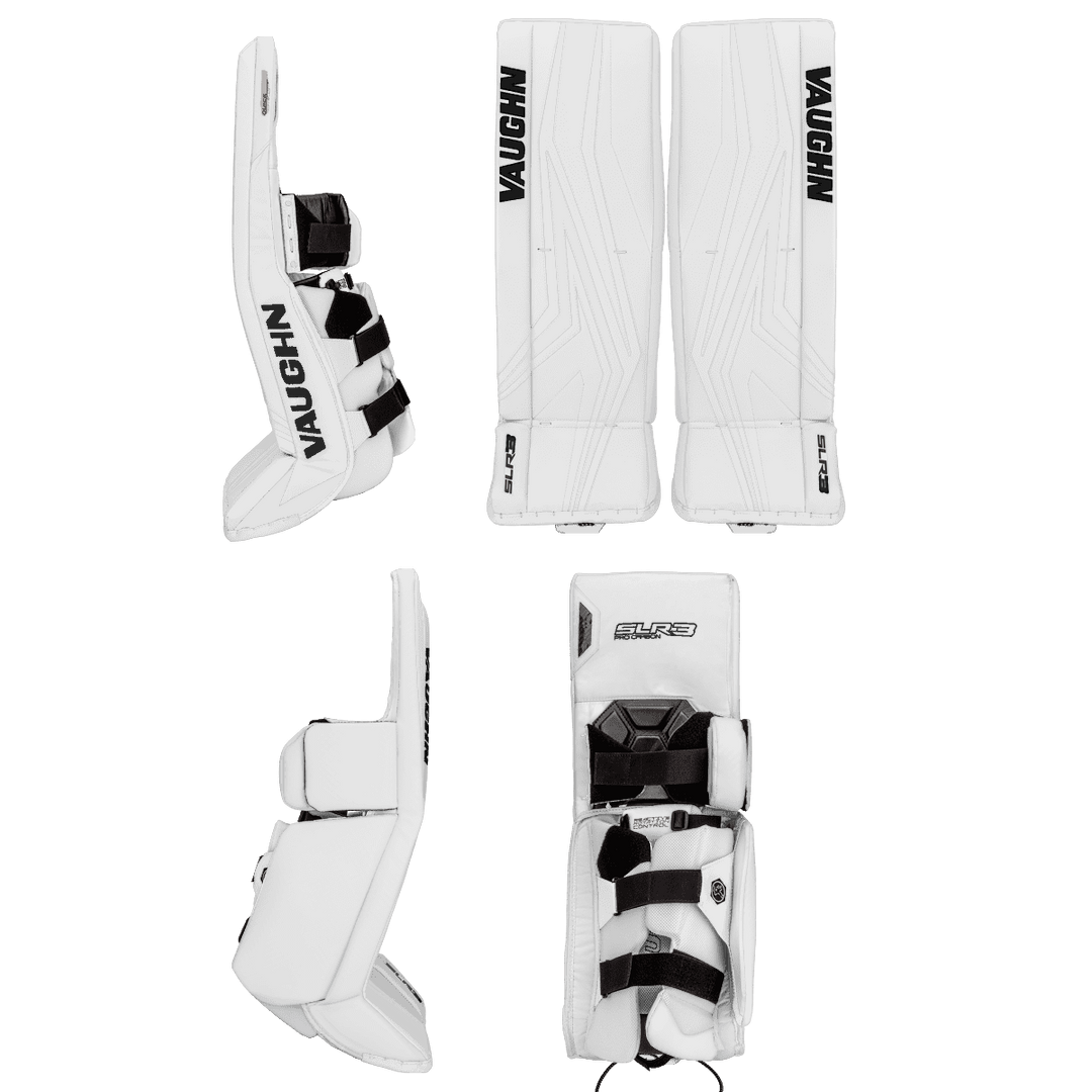 Vaughn Ventus SLR3 Pro Carbon Goalie Leg Pads - Custom Design - Senior White - Default Inspiration