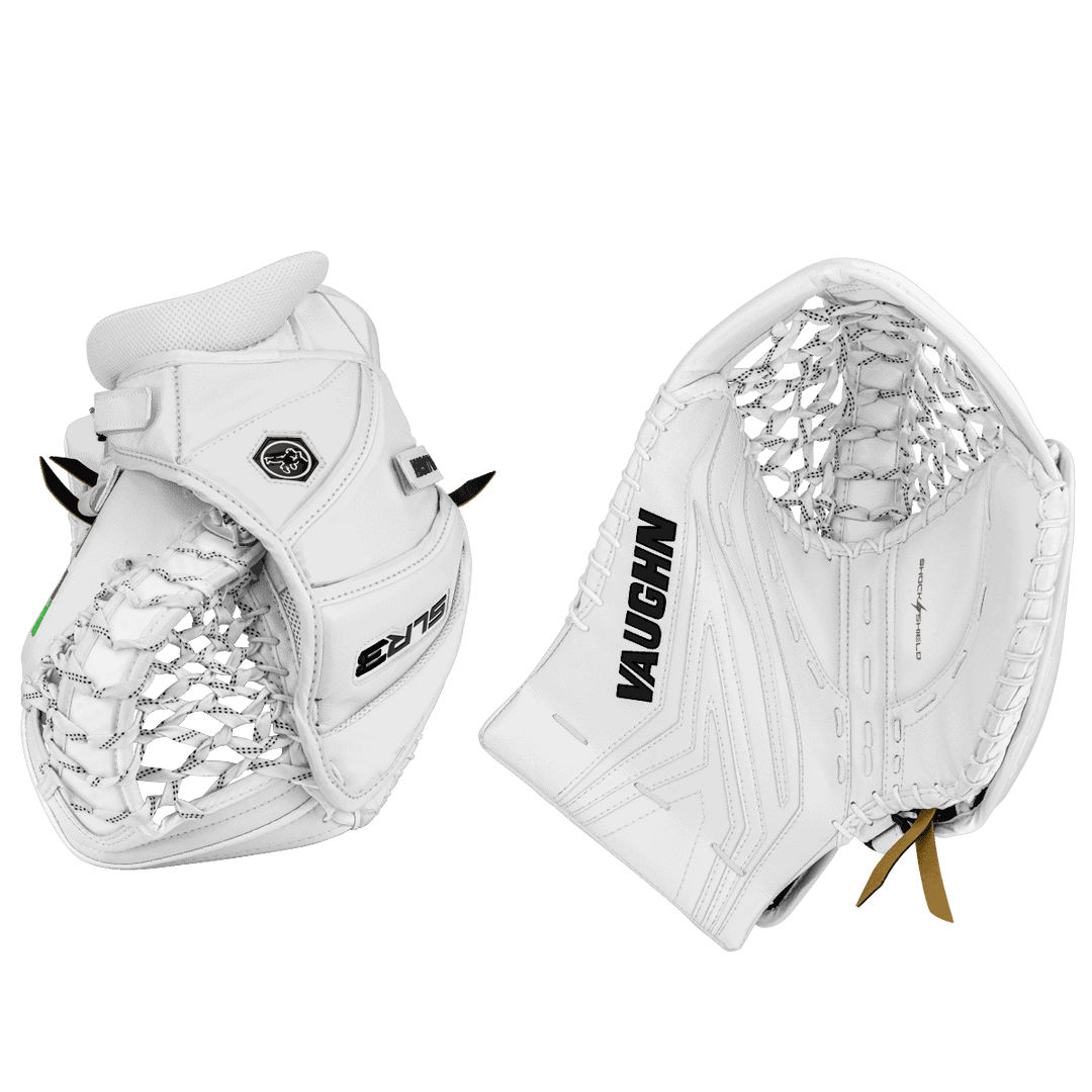 Vaughn Ventus SLR3 Pro Carbon Goalie Glove - Custom Design - Senior White - Default Inspiration