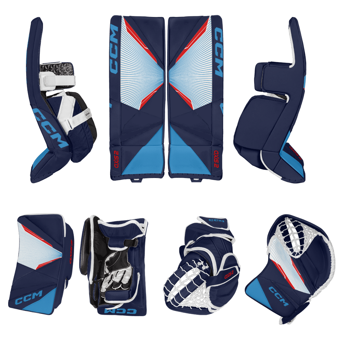 CCM Axis 2 Goalie Equipment - Total Custom Pro - Symmetrical Custom Design - Senior Seattle Inspiration