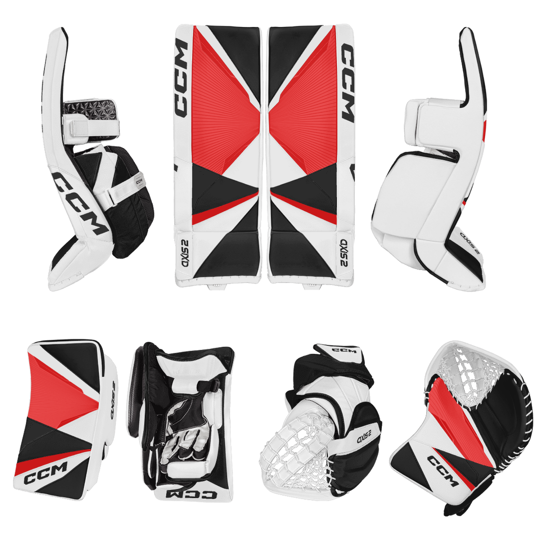 CCM Axis 2 Goalie Equipment - Total Custom Pro - Symmetrical Custom Design - Senior Chicago Inspiration