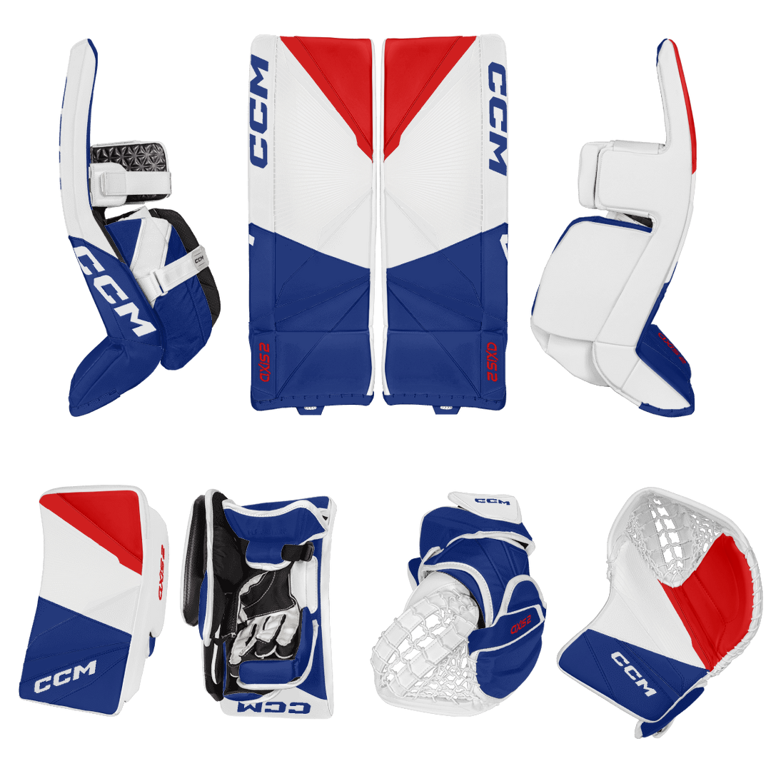 CCM Axis 2 Goalie Equipment - Total Custom - Symmetrical Custom Design - Senior New York Inspiration