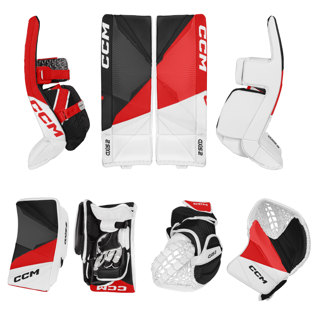 CCM Axis 2 Goalie Equipment - Total Custom Pro - Asymmetrical Custom Design - Senior Chicago Inspiration