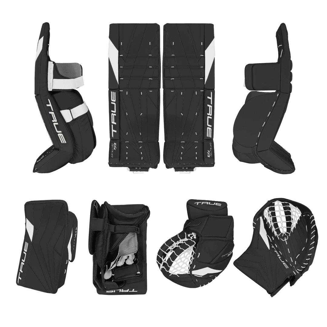 TRUE Catalyst PX3 Pro Goalie Equipment - Custom Design - Senior Black/White Inspiration