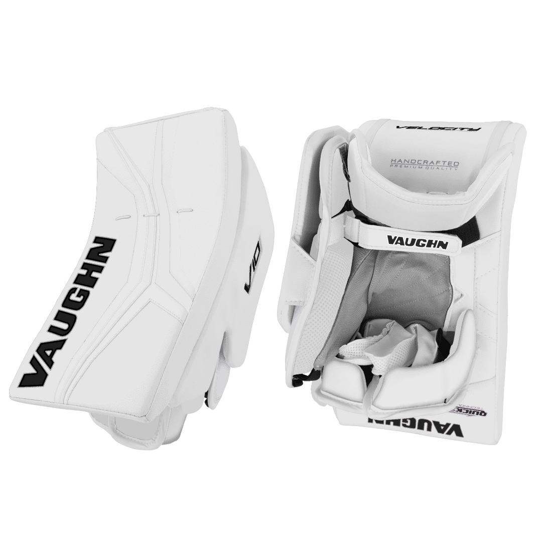 Vaughn Velocity V10 Pro Carbon Goalie Blocker - Custom Design - Senior White/Default Inspiration
