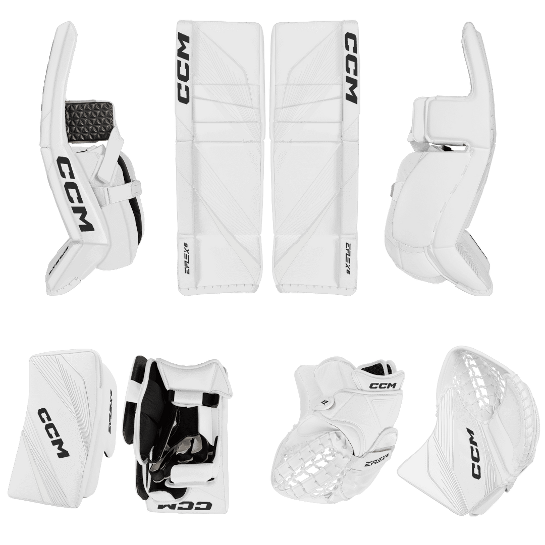 CCM Extreme Flex 6 Goalie Equipment - Total Custom - Custom Design - Intermediate White/Default Inspiration