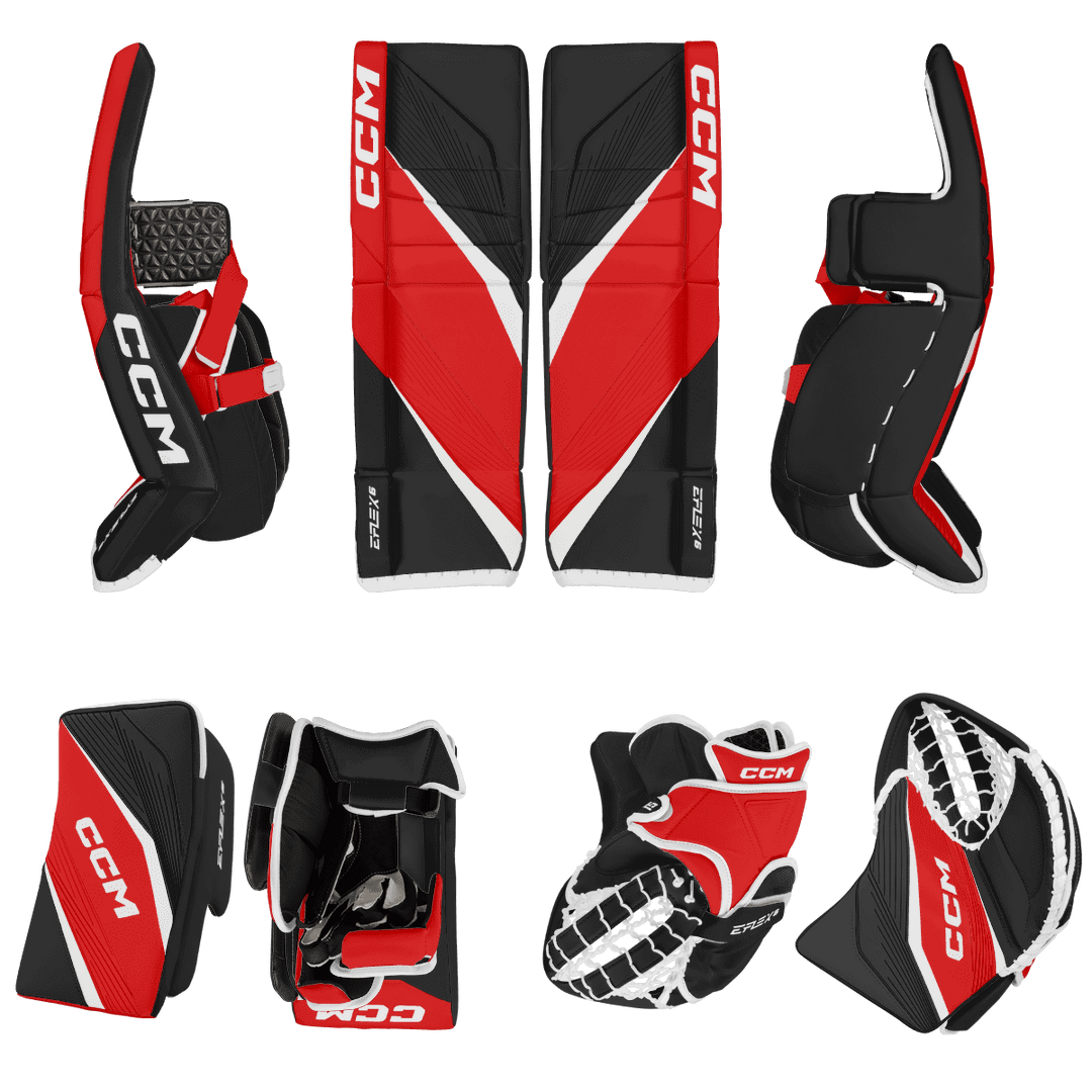 CCM Extreme Flex 6 Goalie Equipment - Total Custom - Custom Design - Intermediate Chicago Inspiration