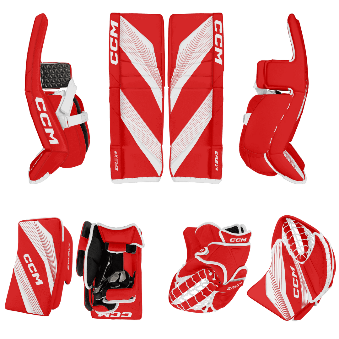 CCM Extreme Flex 6 Goalie Equipment - Total Custom Pro - Custom Design - Senior Detroit Inspiration