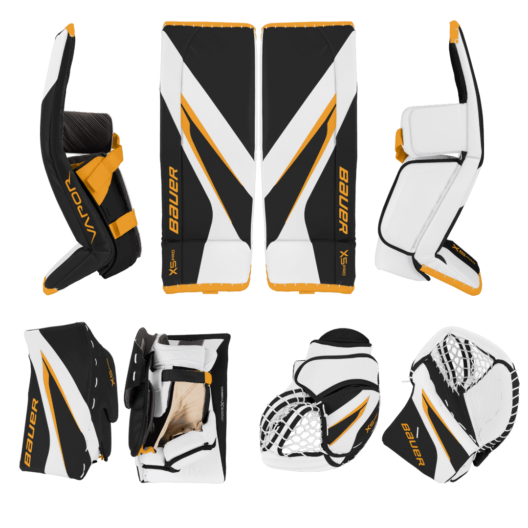 Bauer Vapor X5 Pro Goalie Equipment - Custom Design - Senior Boston Inspiration