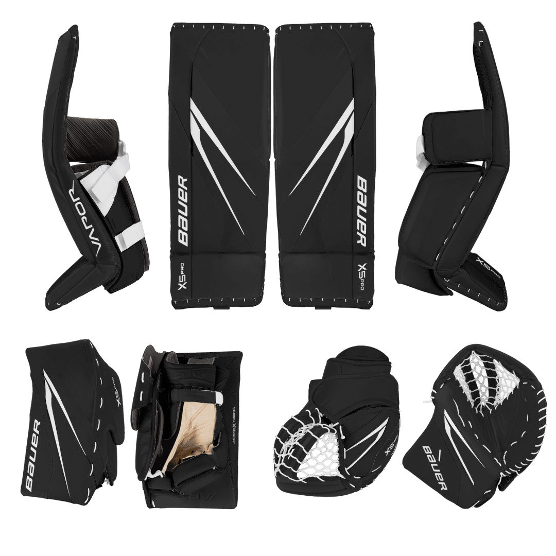 Bauer Vapor X5 Pro Goalie Equipment - Custom Design - Senior Black/White Inspiration